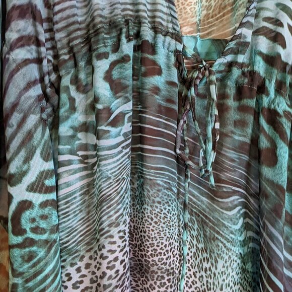 ELAN Beach animal print coverup - Picture 3 of 3